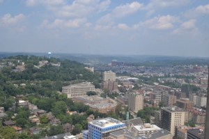 Vista desde el piso 36 Cahtehdral of Learning Pittsburgh